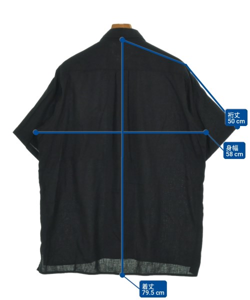 yohji yamamoto POUR HOMME（ヨウジヤマモトプールオム）カジュアルシャツ 黒 サイズ:2(S位) メンズ/2200709990048