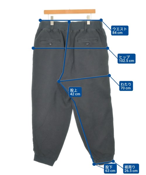 yohji yamamoto POUR HOMME（ヨウジヤマモトプールオム）スウェットパンツ 黒 サイズ:3(M位) メンズ/2200659936110