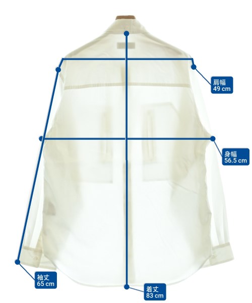 yohji yamamoto POUR HOMME（ヨウジヤマモトプールオム）カジュアルシャツ 白 サイズ:4(L位) メンズ/2200662705024