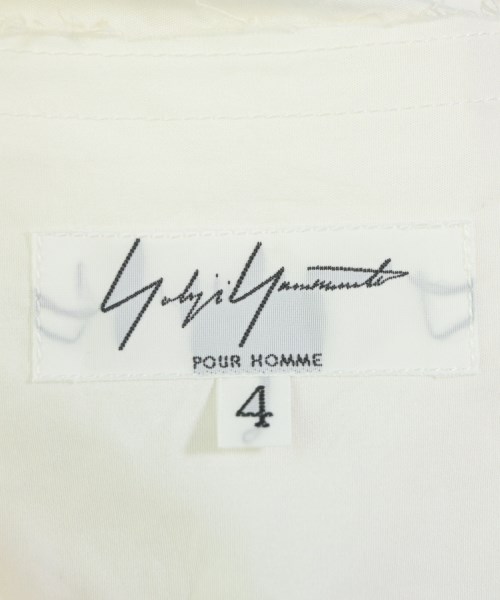 yohji yamamoto POUR HOMME（ヨウジヤマモトプールオム）カジュアルシャツ 白 サイズ:4(L位) メンズ/2200658863660