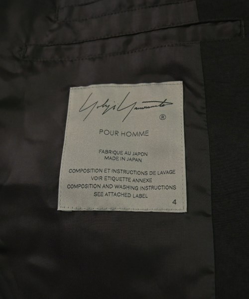 yohji yamamoto POUR HOMME（ヨウジヤマモトプールオム）カジュアルジャケット 黒 サイズ:4(L位) メンズ/2200663723119