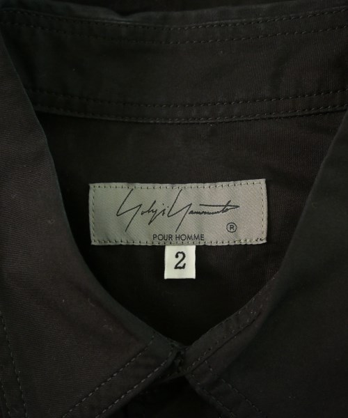 yohji yamamoto POUR HOMME（ヨウジヤマモトプールオム）カジュアルシャツ 黒 サイズ:2(S位) メンズ/2200663777044