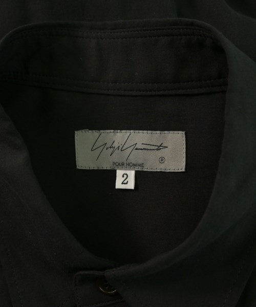 yohji yamamoto POUR HOMME（ヨウジヤマモトプールオム）カジュアルシャツ 黒 サイズ:2(S位) メンズ/2200663777068