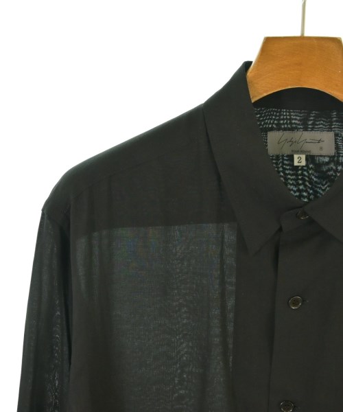 yohji yamamoto POUR HOMME（ヨウジヤマモトプールオム）カジュアルシャツ 黒 サイズ:2(S位) メンズ/2200663777068