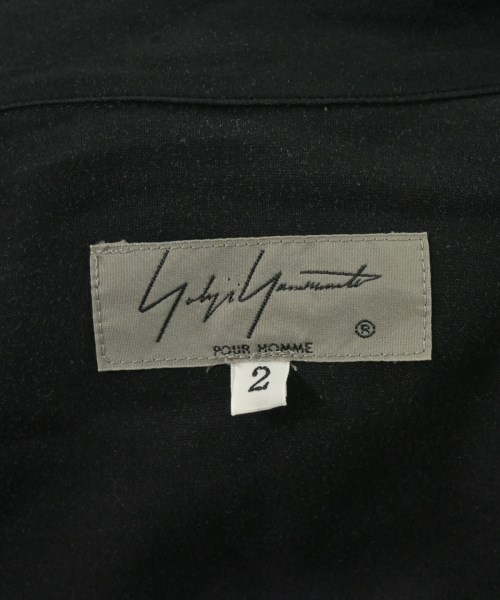 yohji yamamoto POUR HOMME（ヨウジヤマモトプールオム）カジュアルシャツ 黒 サイズ:2(S位) メンズ/2200663881055