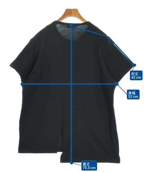 yohji yamamoto POUR HOMME（ヨウジヤマモトプールオム）Tシャツ・カットソー 黒 サイズ:3(M位) メンズ/2200664128036