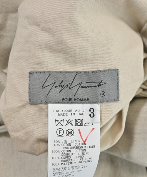 yohji yamamoto POUR HOMME（ヨウジヤマモトプールオム）ショートパンツ ベージュ サイズ:3(M位) メンズ/2200665328015