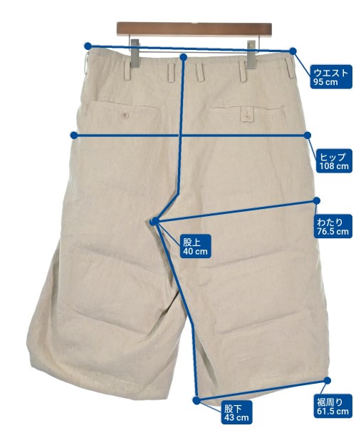 yohji yamamoto POUR HOMME（ヨウジヤマモトプールオム）ショートパンツ ベージュ サイズ:3(M位) メンズ/2200665328015