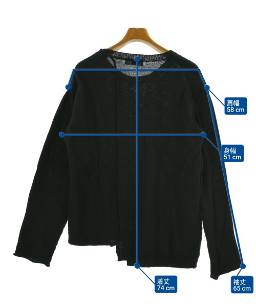yohji yamamoto POUR HOMME（ヨウジヤマモトプールオム）ニット・セーター 黒 サイズ:3(M位) メンズ/2200664760090
