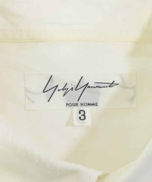 yohji yamamoto POUR HOMME（ヨウジヤマモトプールオム）カジュアルシャツ 白 サイズ:3(M位) メンズ/2200664760304