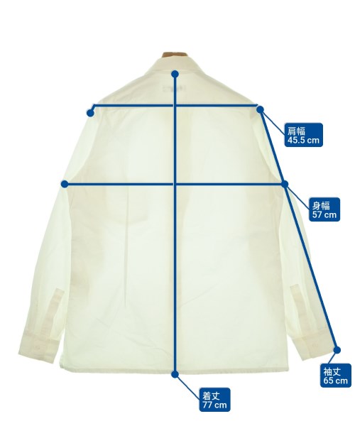 yohji yamamoto POUR HOMME（ヨウジヤマモトプールオム）カジュアルシャツ 白 サイズ:3(M位) メンズ/2200664760311