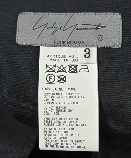 yohji yamamoto POUR HOMME（ヨウジヤマモトプールオム）その他 黒 サイズ:3(M位) メンズ/2200665424038