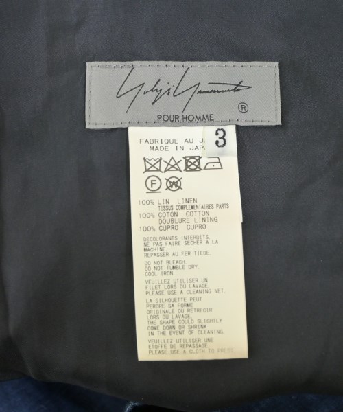 yohji yamamoto POUR HOMME（ヨウジヤマモトプールオム）その他 青 サイズ:3(M位) メンズ/2200665429057