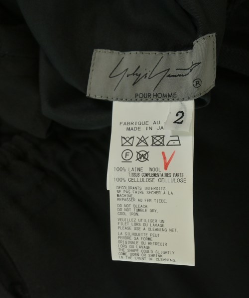 yohji yamamoto POUR HOMME（ヨウジヤマモトプールオム）クロップドパンツ 黒 サイズ:2(S位) メンズ/2200665497018