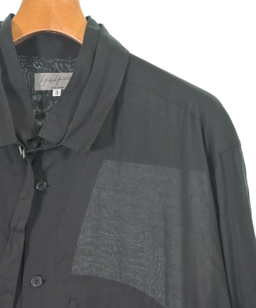 yohji yamamoto POUR HOMME（ヨウジヤマモトプールオム）カジュアルシャツ 黒 サイズ:3(M位) メンズ/2200657113063