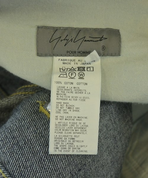 yohji yamamoto POUR HOMME（ヨウジヤマモトプールオム）デニムパンツ 青 サイズ:3(M位) メンズ/2200657113087