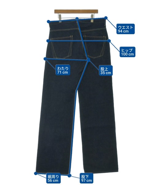yohji yamamoto POUR HOMME（ヨウジヤマモトプールオム）デニムパンツ 青 サイズ:3(M位) メンズ/2200657113087