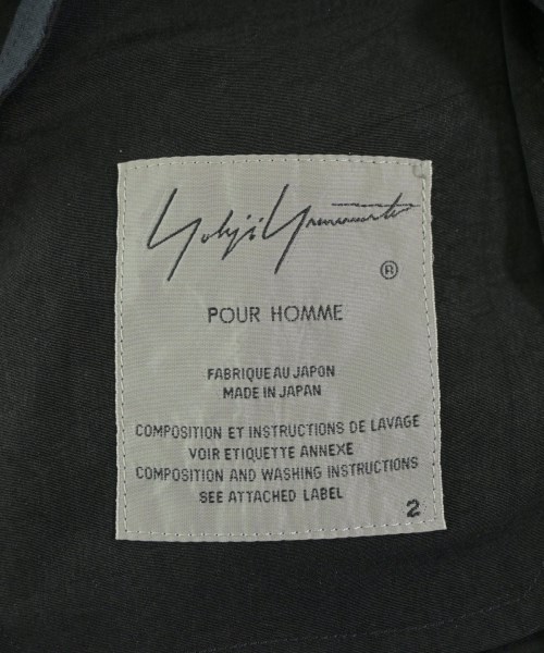 yohji yamamoto POUR HOMME（ヨウジヤマモトプールオム）カジュアルシャツ 黒 サイズ:2(S位) メンズ/2200663407255