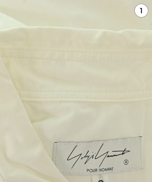 yohji yamamoto POUR HOMME（ヨウジヤマモトプールオム）カジュアルシャツ 白 サイズ:2(S位) メンズ/2200665915093