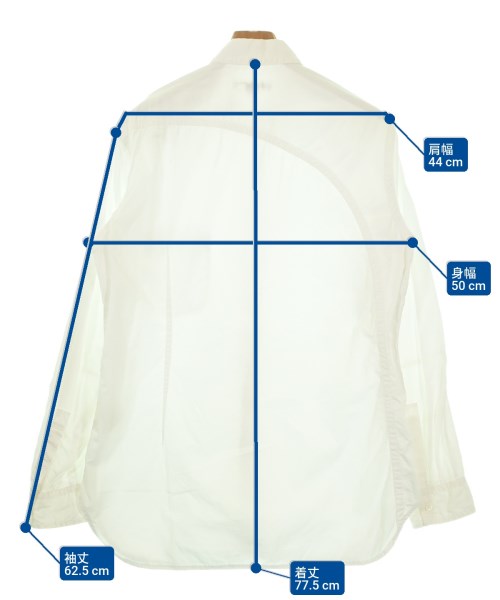 yohji yamamoto POUR HOMME（ヨウジヤマモトプールオム）カジュアルシャツ 白 サイズ:2(S位) メンズ/2200665915109