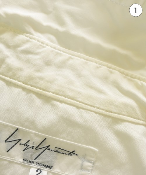 yohji yamamoto POUR HOMME（ヨウジヤマモトプールオム）カジュアルシャツ 白 サイズ:2(S位) メンズ/2200665915109