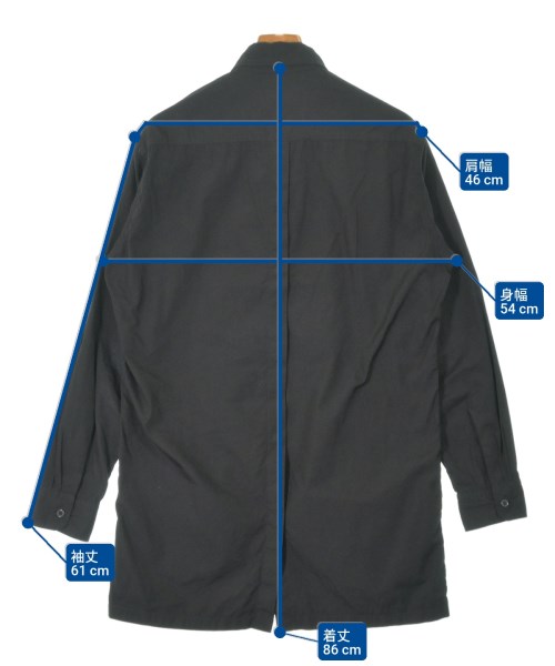 yohji yamamoto POUR HOMME（ヨウジヤマモトプールオム）カジュアルシャツ 黒 サイズ:2(S位) メンズ/2200665915147