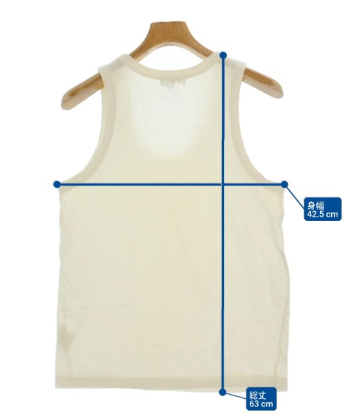 yohji yamamoto POUR HOMME（ヨウジヤマモトプールオム）タンクトップ 白 サイズ:1(XS位) メンズ/2200666841094