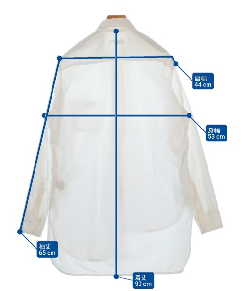 yohji yamamoto POUR HOMME（ヨウジヤマモトプールオム）カジュアルシャツ 白 サイズ:3(M位) メンズ/2200667040076