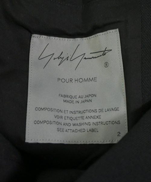 yohji yamamoto POUR HOMME（ヨウジヤマモトプールオム）カジュアルジャケット 黒 サイズ:2(S位) メンズ/2200667469013