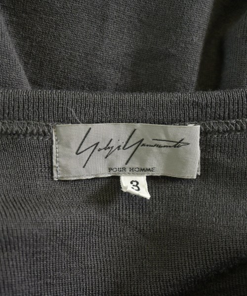yohji yamamoto POUR HOMME（ヨウジヤマモトプールオム）Tシャツ・カットソー グレー サイズ:3(M位) メンズ/2200667647022