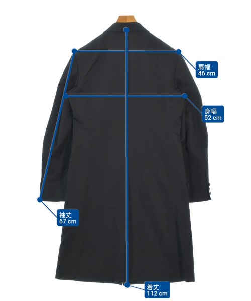 yohji yamamoto POUR HOMME（ヨウジヤマモトプールオム）チェスターコート 黒 サイズ:3(M位) メンズ/2200668457033