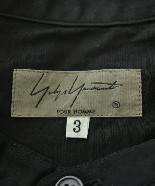 yohji yamamoto POUR HOMME（ヨウジヤマモトプールオム）カジュアルシャツ 黒 サイズ:3(M位) メンズ/2200672407055