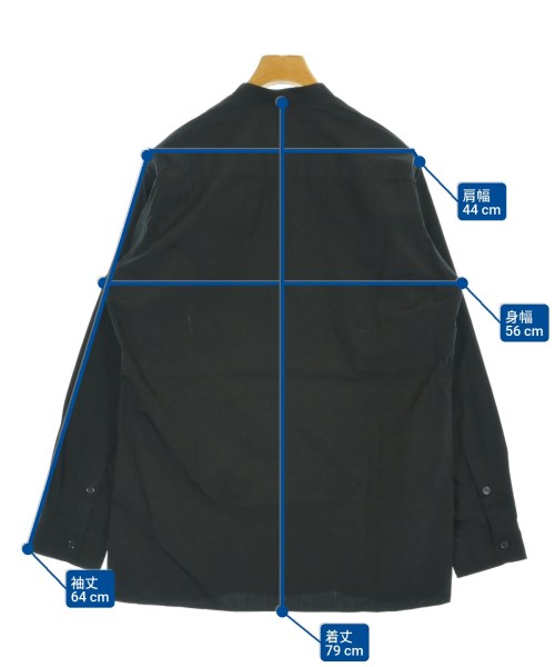 yohji yamamoto POUR HOMME（ヨウジヤマモトプールオム）カジュアルシャツ 黒 サイズ:3(M位) メンズ/2200672407055