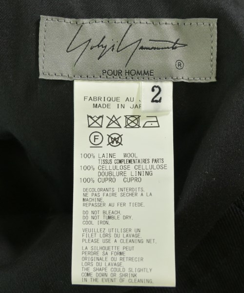 yohji yamamoto POUR HOMME（ヨウジヤマモトプールオム）スラックス 黒 サイズ:2(S位) メンズ/2200732553036