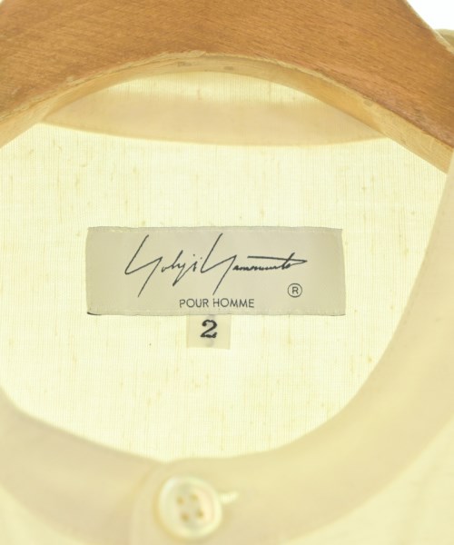 yohji yamamoto POUR HOMME（ヨウジヤマモトプールオム）カジュアルシャツ 白 サイズ:2(S位) メンズ/2200732743109
