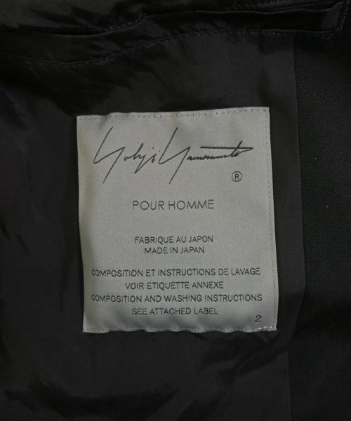 yohji yamamoto POUR HOMME（ヨウジヤマモトプールオム）テーラードジャケット 黒 サイズ:2(S位) メンズ/2200733840012