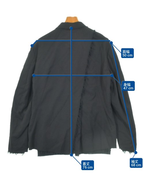 yohji yamamoto POUR HOMME（ヨウジヤマモトプールオム）テーラードジャケット 黒 サイズ:2(S位) メンズ/2200733840029