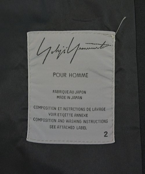 yohji yamamoto POUR HOMME（ヨウジヤマモトプールオム）カジュアルジャケット 黒 サイズ:2(S位) メンズ/2200734635105
