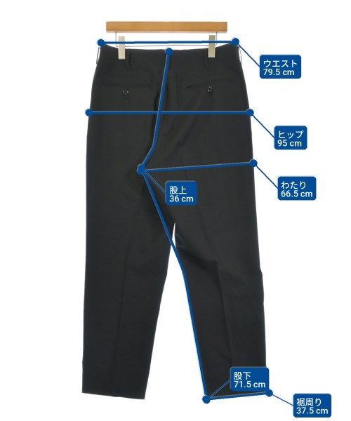 yohji yamamoto POUR HOMME（ヨウジヤマモトプールオム）スラックス 黒 サイズ:2(S位) メンズ/2200734635112
