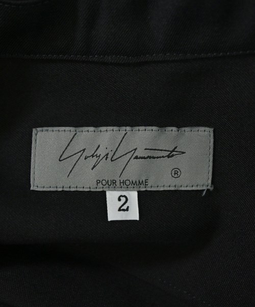 yohji yamamoto POUR HOMME（ヨウジヤマモトプールオム）カジュアルシャツ 黒 サイズ:2(S位) メンズ/2200726634031