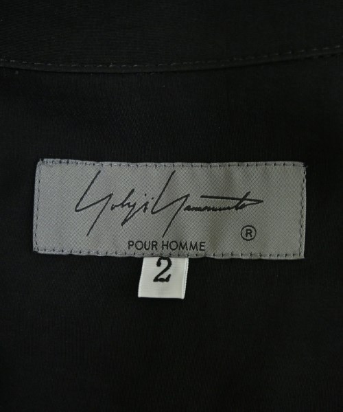 yohji yamamoto POUR HOMME（ヨウジヤマモトプールオム）カジュアルシャツ 黒 サイズ:2(S位) メンズ/2200726634048