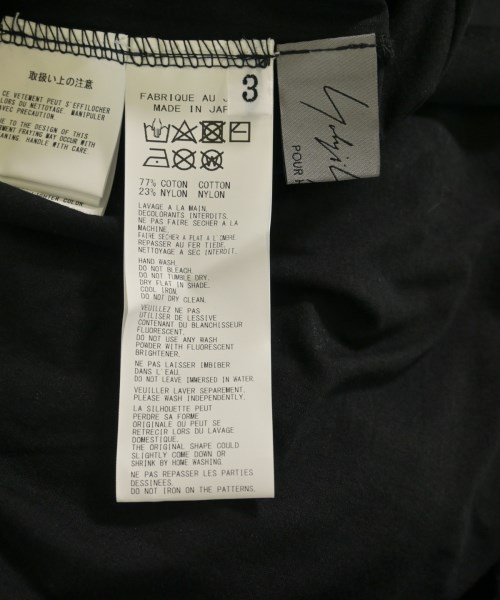 yohji yamamoto POUR HOMME（ヨウジヤマモトプールオム）Tシャツ・カットソー 黒 サイズ:3(M位) メンズ/2200726634062
