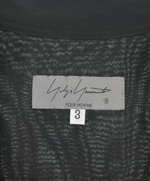yohji yamamoto POUR HOMME（ヨウジヤマモトプールオム）カジュアルシャツ 黒 サイズ:3(M位) メンズ/2200735202061