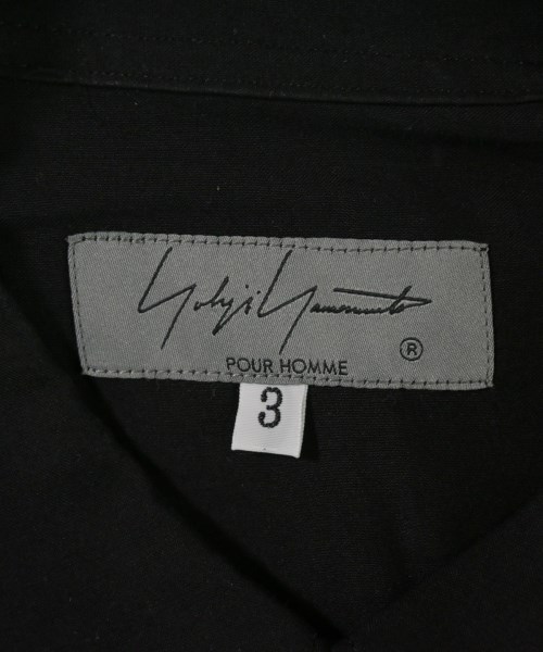yohji yamamoto POUR HOMME（ヨウジヤマモトプールオム）カジュアルシャツ 黒 サイズ:3(M位) メンズ/2200735202092