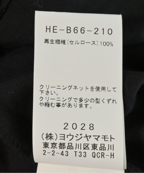 yohji yamamoto POUR HOMME（ヨウジヤマモトプールオム）カジュアルシャツ 黒 サイズ:3(M位) メンズ/2200735202092