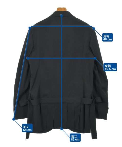 yohji yamamoto POUR HOMME（ヨウジヤマモトプールオム）テーラードジャケット 黒 サイズ:3(M位) メンズ/2200736205016