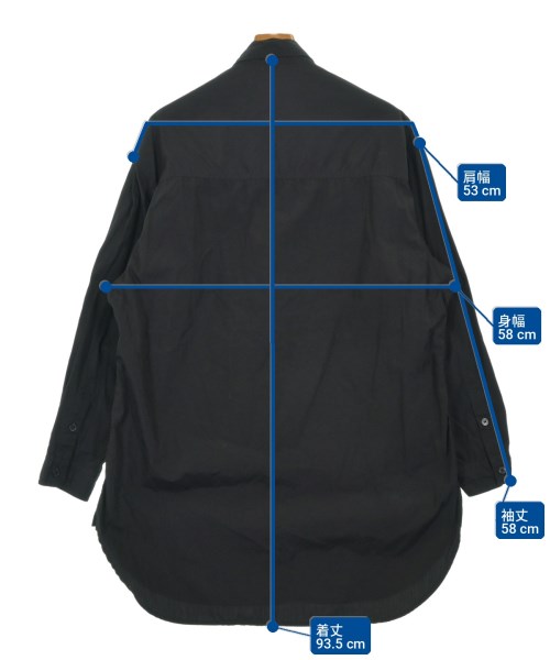 yohji yamamoto POUR HOMME（ヨウジヤマモトプールオム）カジュアルシャツ 黒 サイズ:2(S位) メンズ/2200736484015