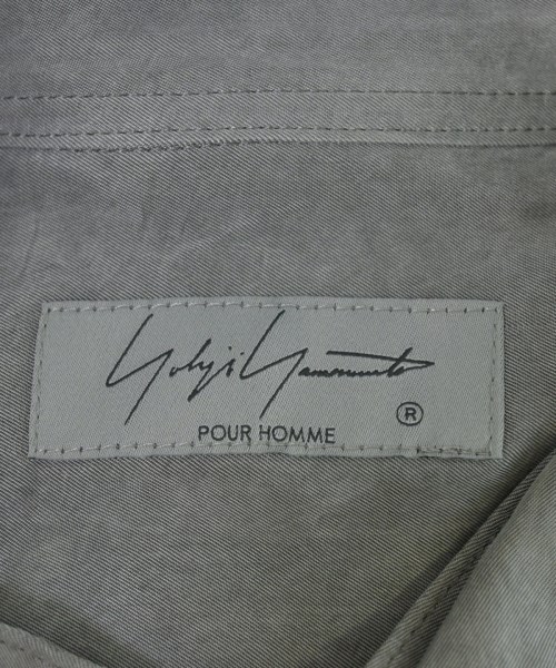 yohji yamamoto POUR HOMME（ヨウジヤマモトプールオム）カジュアルシャツ グレー サイズ:2(S位) メンズ/2200720350036