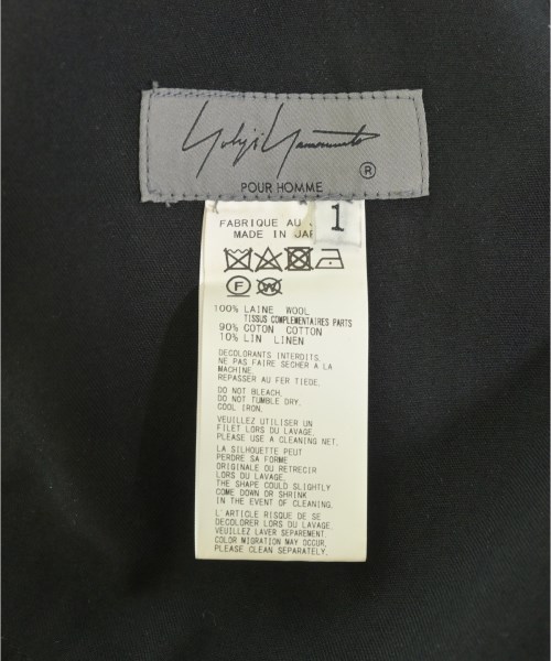 yohji yamamoto POUR HOMME（ヨウジヤマモトプールオム）その他 黒 サイズ:1(XS位) メンズ/2200720350043