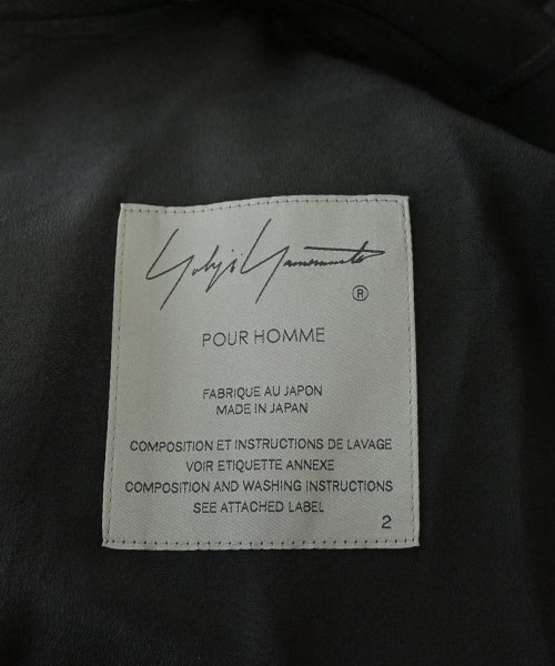 yohji yamamoto POUR HOMME（ヨウジヤマモトプールオム）カジュアルシャツ 黒 サイズ:2(S位) メンズ/2200721919034
